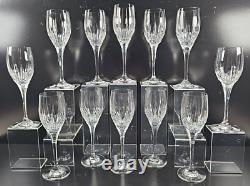 12 Mikasa Arctic Lights Wine Glasses Set Elegant Crystal Clear Cut Stemware Lot