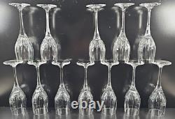 12 Mikasa Arctic Lights Wine Glasses Set Elegant Crystal Clear Cut Stemware Lot