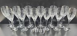 12 Mikasa Arctic Lights Wine Glasses Set Elegant Crystal Clear Cut Stemware Lot