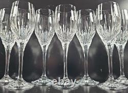 12 Mikasa Arctic Lights Wine Glasses Set Elegant Crystal Clear Cut Stemware Lot