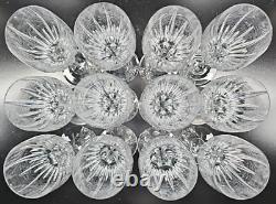 12 Mikasa Arctic Lights Wine Glasses Set Elegant Crystal Clear Cut Stemware Lot