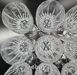 12 Mikasa Arctic Lights Wine Glasses Set Elegant Crystal Clear Cut Stemware Lot