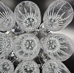 12 Mikasa Arctic Lights Wine Glasses Set Elegant Crystal Clear Cut Stemware Lot