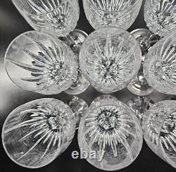 12 Mikasa Arctic Lights Wine Glasses Set Elegant Crystal Clear Cut Stemware Lot