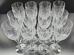 12 Mikasa Arctic Lights Wine Glasses Set Elegant Crystal Clear Cut Stemware Lot