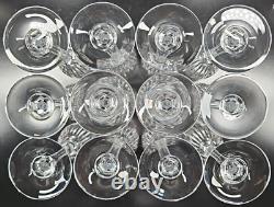 12 Mikasa Arctic Lights Wine Glasses Set Elegant Crystal Clear Cut Stemware Lot