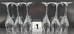 12 Mikasa Arctic Lights Wine Glasses Set Elegant Crystal Clear Cut Stemware Lot