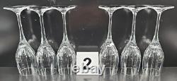 12 Mikasa Arctic Lights Wine Glasses Set Elegant Crystal Clear Cut Stemware Lot