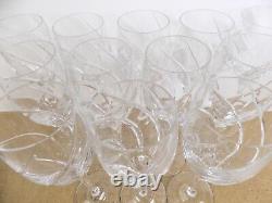 12 Mikasa Crystal Olympus 8.25 Wine Goblets Glasses Cut Swirl