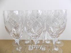 12 Mikasa Crystal Olympus 8.25 Wine Goblets Glasses Cut Swirl