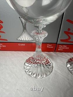 12 Mikasa THE RITZ Retired Ornate Stem Crystal Wine Glasses with original boxes