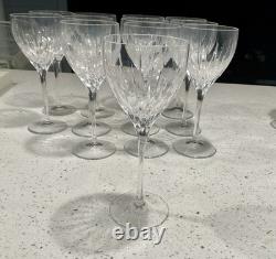 12 Miller Rogaska Soho Wine Glasses Hand Blown High Quality Crystal