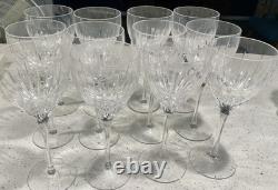 12 Miller Rogaska Soho Wine Glasses Hand Blown High Quality Crystal