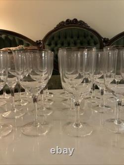 12 Noritake Paris Crystal Wine Glasses And 12 Noritake Paris Water Goblets Set