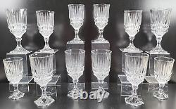 12 Pc Fostoria Heritage Clear Wine Glasses Water Goblets Set Vintage Crystal Lot