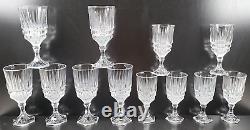 12 Pc Fostoria Heritage Clear Wine Glasses Water Goblets Set Vintage Crystal Lot