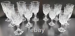 12 Pc Fostoria Heritage Clear Wine Glasses Water Goblets Set Vintage Crystal Lot