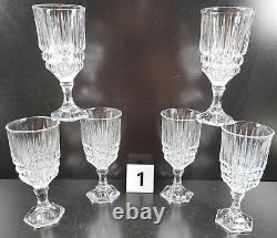 12 Pc Fostoria Heritage Clear Wine Glasses Water Goblets Set Vintage Crystal Lot