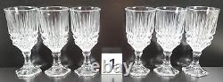 12 Pc Fostoria Heritage Clear Wine Glasses Water Goblets Set Vintage Crystal Lot