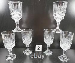 12 Pc Fostoria Heritage Clear Wine Glasses Water Goblets Set Vintage Crystal Lot