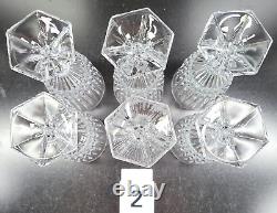 12 Pc Fostoria Heritage Clear Wine Glasses Water Goblets Set Vintage Crystal Lot