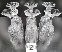 12 Pc Fostoria Heritage Clear Wine Glasses Water Goblets Set Vintage Crystal Lot