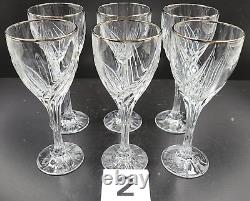 12 Pc Lenox Debut Platinum (6) Water Goblets (6) Wine Glasses Set Silver Rim Lot