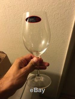 12 RIEDEL Red Wine Degustazione Crystal Wine Glasses NEW Full Box Cristallin