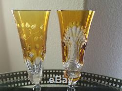 12 Signed Varga Crystal Champagne & Wine Glasses Will Sell In Pairs