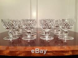 12 Signed WATERFORD ALANA CRYSTAL 4 oz Short Sherry Wine Goblets Dessert Glasses