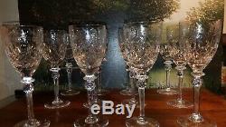 12 Vintage Rogaska Gallia Crystal 9 1/4 Water Goblets Wine Glasses