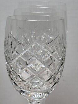 12 Vintage Signed Galway Irish Crystal Water Glasses Red Wine wStorage Dust Tote