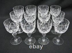 12 Vintage Stuart Regent Cut Crystal Claret Wine Glasses England Mint