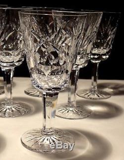 12 Vintage Waterford Crystal Ashling White Wine Glasses 5 1/2 Ireland