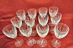 12 Vintage Waterford Crystal Castlemaine Pattern Wine Glass Goblets 7 MINT