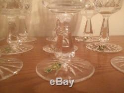12 Vintage Waterford Crystal Rosslare Pattern 7oz Wine Glasses Signed /Labeled