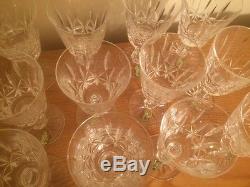 12 Vintage Waterford Crystal Rosslare Pattern 7oz Wine Glasses Signed /Labeled