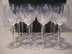 12 Waterford Crystal White Wine glasses Wynnewood Stamped