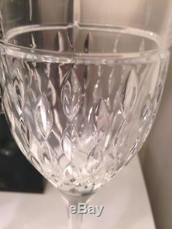 12Pc Set Ralph Lauren Aston Crystal Rain Drop Glasses DOF Wine Champagne Goblet