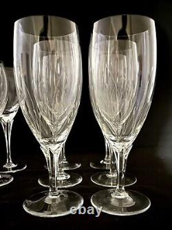 12pc Set Vintage Hand Etched Crystal Stemware, 6 Dessert Wine & 6 Water Glasses