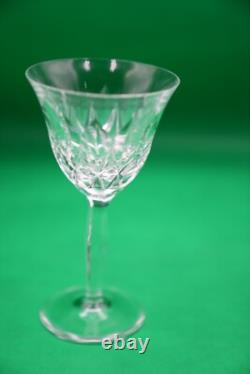 18 Vintage 1954 Leaded Crystal Wine Glass Cut Glass Goblet New Unused