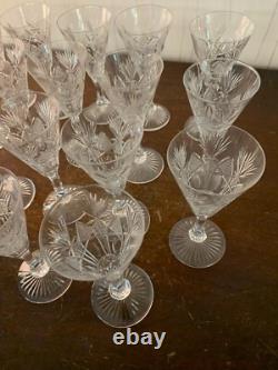 18 White Wine Glasses Cut Epi Crystal From Saint Louis (Price Per Unit)