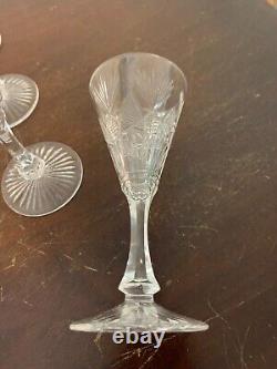 18 White Wine Glasses Cut Epi Crystal From Saint Louis (Price Per Unit)