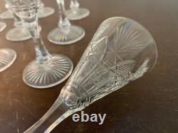 18 White Wine Glasses Cut Epi Crystal From Saint Louis (Price Per Unit)