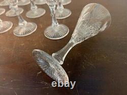 18 White Wine Glasses Cut Epi Crystal From Saint Louis (Price Per Unit)