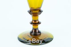 1820 Amber Port Glass Conical Blown Georgian Antique English Regency Sherry Wine