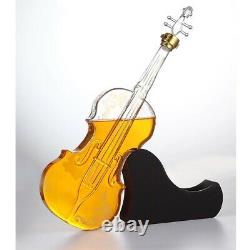 1L Crystal Glass Violin Decanter Creative Wine Whiskey Bottle Music Christmas