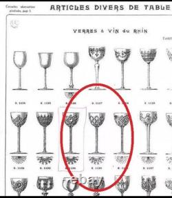 2 BACCARAT Antique Orange Cut to Clear Brilliant Crystal Wine Glasses