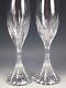 2 Baccarat Crystal Massena 8.5 Champagne Flutes Wine Glasses Signed