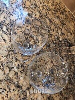 2 Baccarat Montaigne Optic Crystal Water Wine Goblets Glasses 7